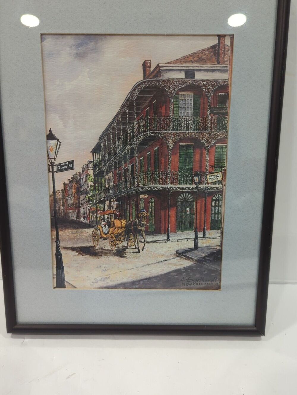 Artist Knut "Ken" Engelhart Print Royal Street New Orleans, ca 1987 8x11